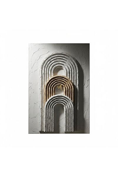 Mondesin Kanvas Tablo Salon Bohemian Alçı Doku Efektli Bohem Kanvas Tablo