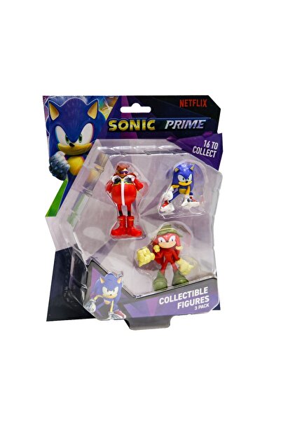 Sonic Prime - Set 3 figurine, blister, Mr. Dr. Eggman & Sonic NY & Knuckles
