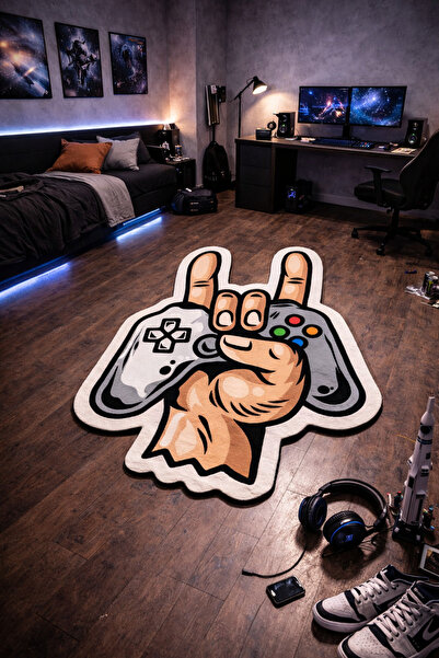 RUGRUMBA حذاء بنعل مانع للانزلاق غرفة شبابية ذات طابع بلاي ستيشن وإكس بوكس ​​...