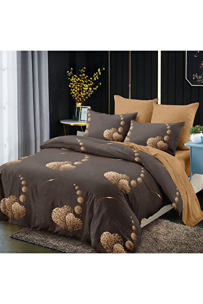 Pucioasa Lenjerie de pat cu elastic 180x200 pentru pat dublu, 6 piese, SDP Fi...