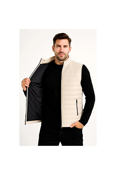 Narnuga Inflatable Zippered Vest Water Repellent Quilted Lined Fabric with Po...