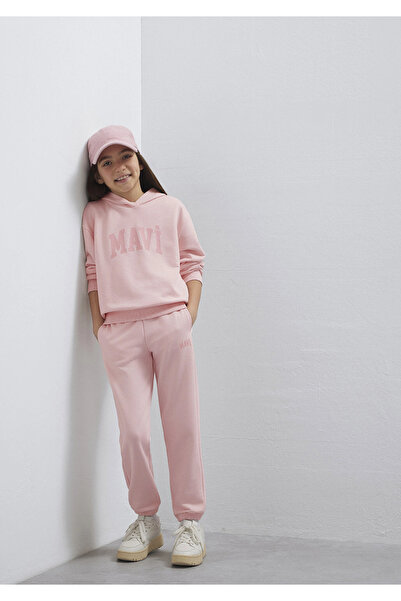 Mavi 7010041-71007 Pantaloni de trening roz Logo cu imprimeu