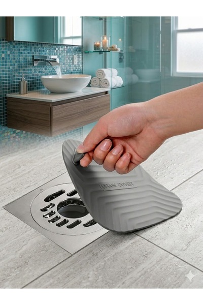 Raakmadezanmir Kare Kötü Koku Önleyici Gider Kapağı – Silikon Banyo Mutfak Ba...