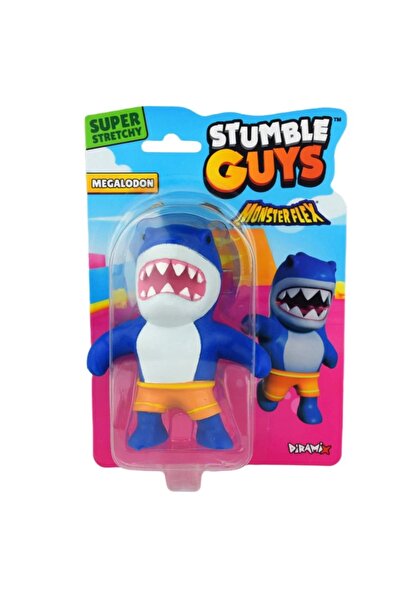 Noriel Stumble Guys - Figurina care se intinde, Monster flex - Megalodon, 12 cm