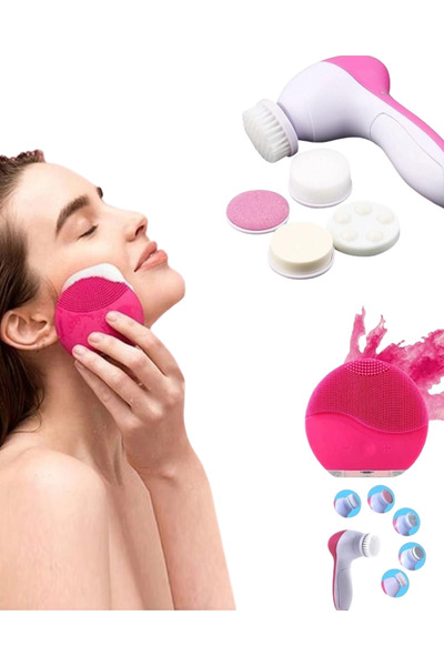 Marsilyan Ieg ™   Dual Skin Care Set, 5-Headed Facial Cleansing and Massage T...