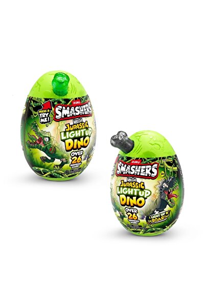 Smashers - Mega Ou surpriza cu peste 26 accesorii, Dino Jurassic Light-Up