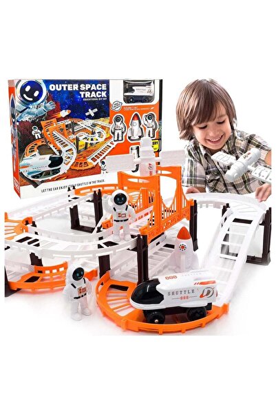 Rally Electric DIY Kids Assembly Battery Operated Outer Space Car Track Educa...