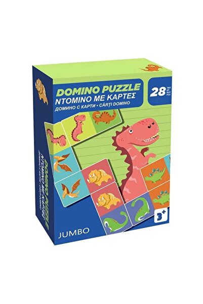OEM Domino Puzzle Game for Kids Dinosaurs 28 Pieces, Educational Picture Matc...