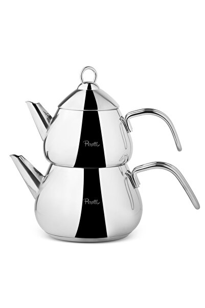 Perotti Hasbahçe Aile İndüksiyon Tabanlı Çelik Çaydanlık Takımı