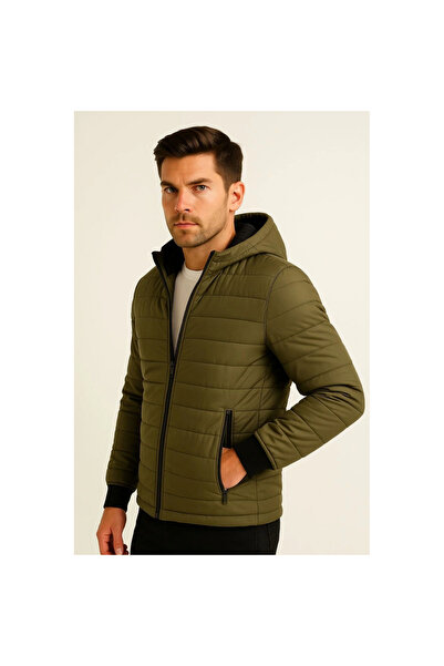 Narnuga Inflatable Hooded Zippered Jacket Water Repellent Quilted Lined Fabri...