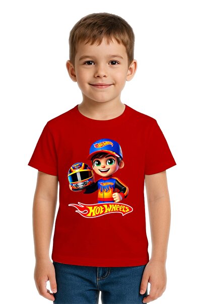 SEDİRLİ Tricou unisex Hot Wheels cu imprimeu pentru copii, bumbac bucăți, bum...