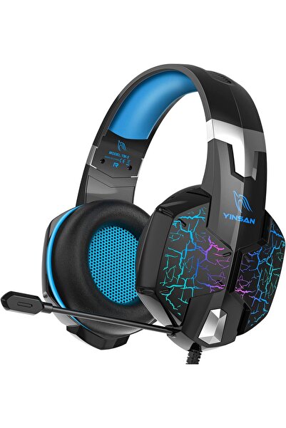 YINSAN TM5 Gamer Headset With Adjustable Microphone Noise Cancelling, Flip-Up...