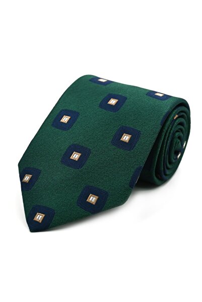 Sade Kravat أخضر، أزرق داكن، أصفر، خاص منقوش خاص منسوج ربطة عنق 33197 أخضر