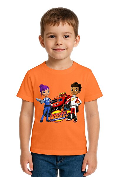 SEDİRLİ Tricou unisex Blaze cu imprimeu pentru copii, bumbac bucăți din bumba...