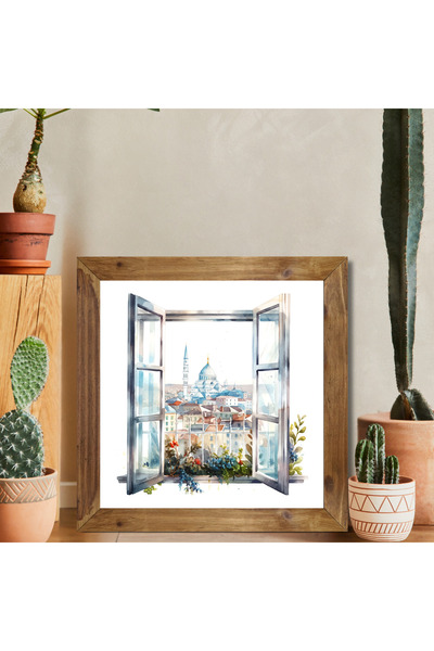 woodhomeworks One Piece Real Wood Framed Kitchen Decor Painting