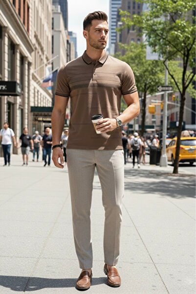 Maccali Ανδρικό μπλουζάκι με λαιμόκοψη πόλο Βαμβάκι τεμαχίων Premium Comfort ...