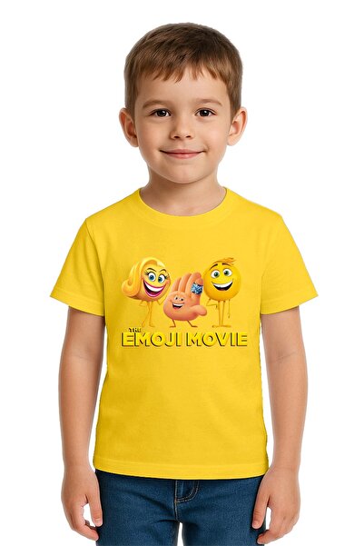 SEDİRLİ Unisex Emoji Printed Kids T-Shirt Cotton Count Combed Cotton Fabric
