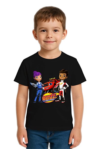 SEDİRLİ Unisex Blaze Printed Kids T-Shirt Cotton Combed Cotton Fabric