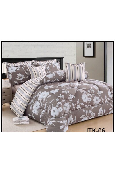 alzawia Summer double bedsheet set, 6 pieces, new collection