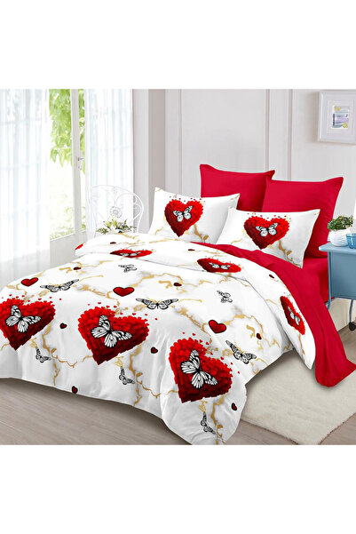 Pucioasa Lenjerie de pat cu elastic 180x200 pentru pat dublu, 6 piese, SDP Fi...
