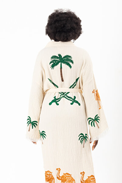 Befera Design Μουσελίνα Κιμονό 100% Βαμβάκι τεμαχίων Σταυρωτό Ξίφος με τύπωμα...