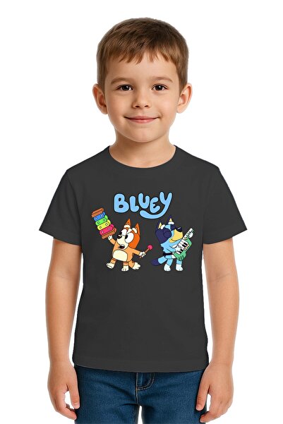 SEDİRLİ Tricou pentru copii Unisex Bluey cu imprimeu bumbac bucăți din bumbac...