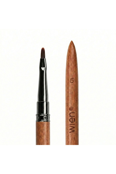Wien Nail Master Wien Ahşap İnce Uçlu Oval Protez Tırnak Jel Fırçası Kapaklı ...