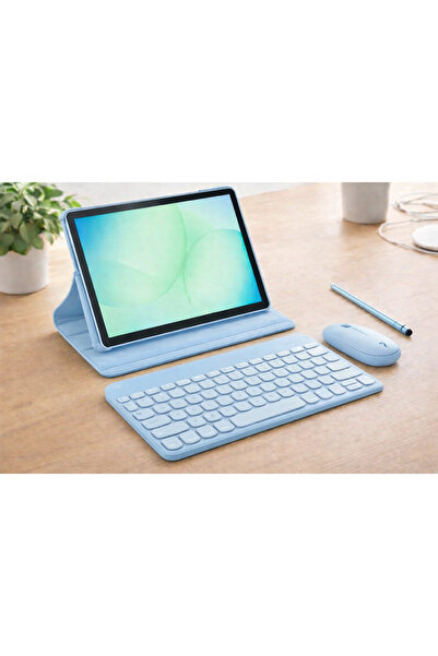 Samsung Galaxy Tab A11 PLUS 8GB 256GB Tablet +Mavi Kılıf + Klavye + Mouse + (...