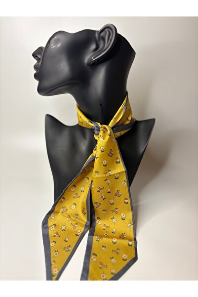 BHR AKSESUAR Patterned Thin Scarf, Ribbon (6X85 cm)