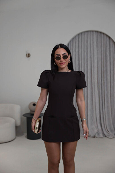 MOZENA Mini haljina sa balon rukavima Sa detaljem džepa