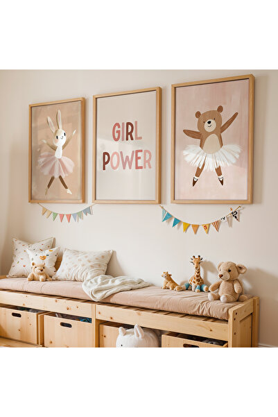 Artiera Σετ ζωγραφικής για κοριτσίστικο δωμάτιο με θέμα την μπαλαρίνα Girl Po...