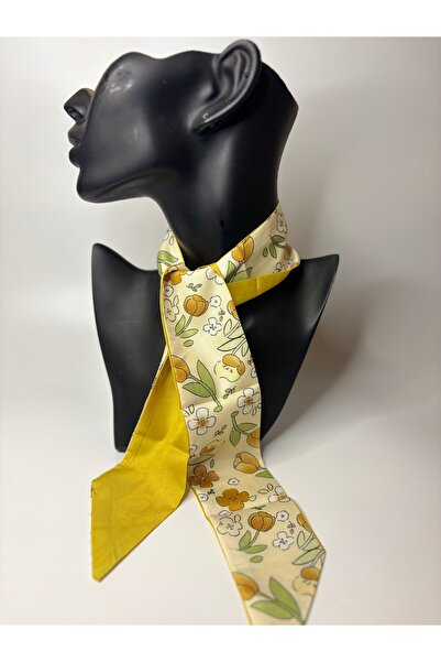 BHR AKSESUAR Patterned Thin Scarf, Ribbon (6X85 cm)
