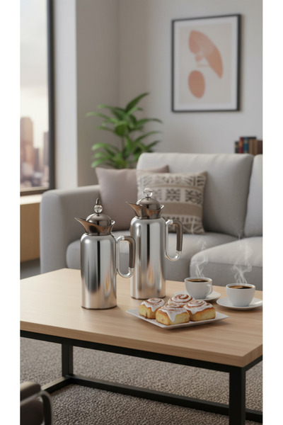 Generic 1 liter/750ml tea and coffee thermos set