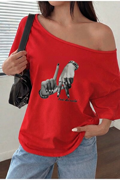 FUFLUNS EL ŠARIRANA ŠIROKA ŽENSKA MAJICA SA LAZUŠKIM OGRLOM