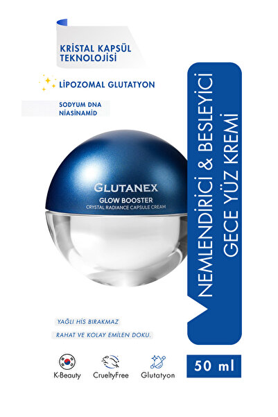 GLUTANEX كريم كبسولات جلو بوستر كريستال راديانس 50 مل - مُشرق ومضاد للعيوب وي...