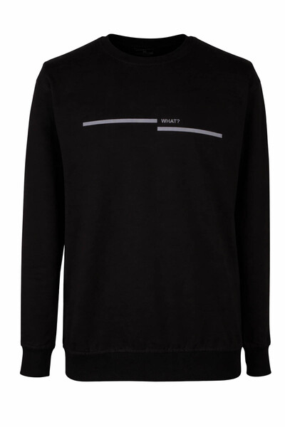 trender 26Yg08000050 Men's Sweatshirt What Print 0 Collar 2 Strands