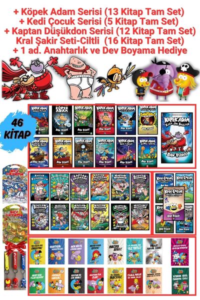 Eksik Parça Yayınları 46 Kitap Dev SET!!- Kral Şakir 16 Kitap +Köpek Adam 13 ...
