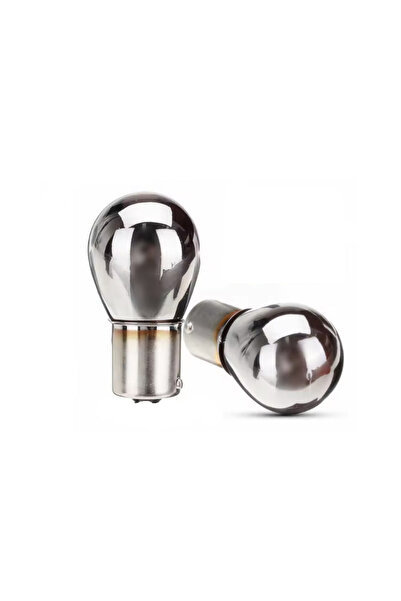 ZEMBİL 2 Adet 12V P21/5W Çift Duy Yakın Tırnak Amber Diadem Chrome Ampul BAZ15D