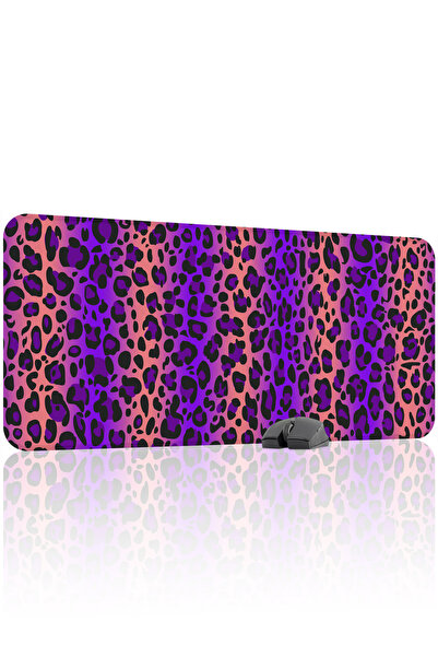 mousepad bastir لوحة ماوس الألعاب المطاطية المخيطة من ليوبارد مانع للانزلاق V...