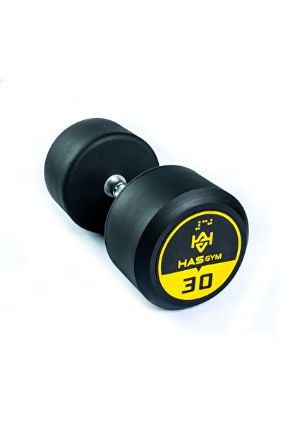 Genel Markalar HASGYM 30 KG Kauçuk Kaplı Profesyonel Olimpik DUMBBELL ( Dambıl )