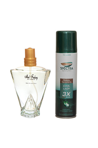 Wild Rose Mad Feeling Women's Gift Set - SPECTRA – Eau de Parfum 100 ml & Deo...