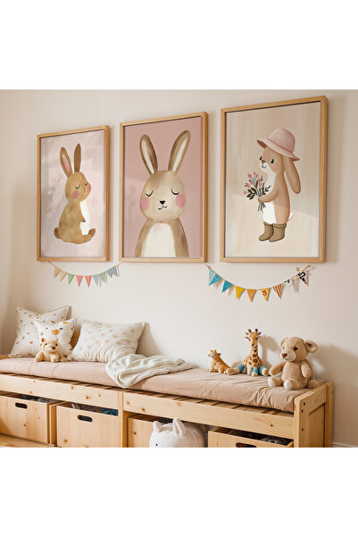 Artiera Σετ ζωγραφικής 3 τεμαχίων με παστέλ χαριτωμένα κουνέλια για κορίτσια,...