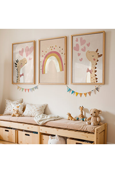 Artiera Σετ ζωγραφικής 3 τεμαχίων Rainbow and Dinosaurs για κοριτσίστικο δωμά...