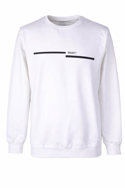 trender 26Yg08000050 Men's Sweatshirt What Print 0 Collar 2 Strands