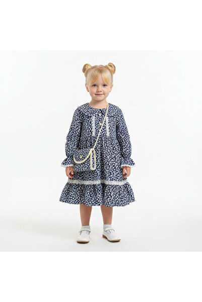 SeaBubbles Floral Girl's Dress with Bag