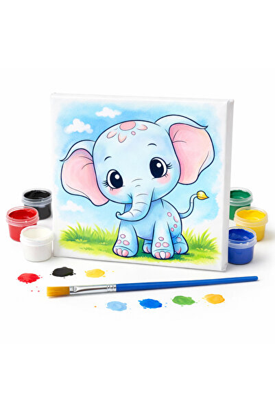 Store Ay Işığı 20X20 cm Çocuk Boyama Tuvali – Kendin Boya Hobi & Aktivite Set...