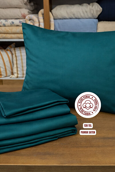 sutra 120 Thread Count 100% Cotton Satin Solid Color Double Duvet Cover Set