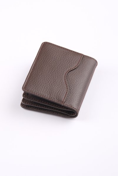 Ancora Leather Genuine Leather Card Holder -26207-Brown