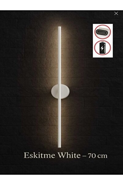 ST LİGHTİNG beyaz Modern Dekoratif Led Duvar Aplik 70 Cm Günışığı ESKİTME 1 A...