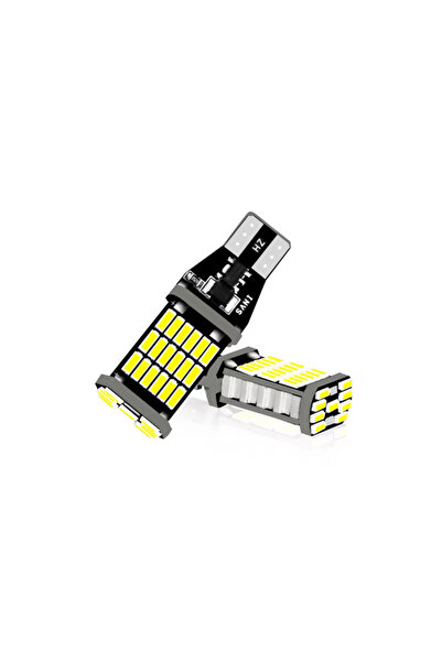 ZEMBİL 2 Adet Beyaz T15 Led 45 Ledli W16w Tip Dipsiz Ampul